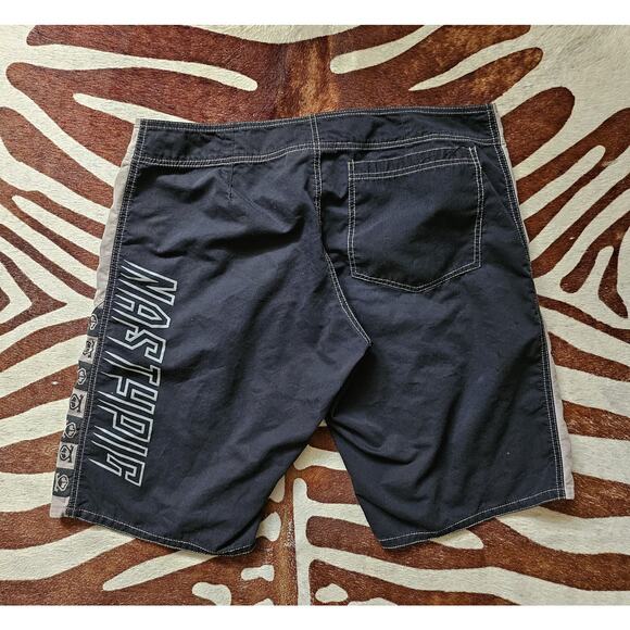 Nasty Pig Gray Bandana Swim Board Shorts Mens L - Picture 3 of 4